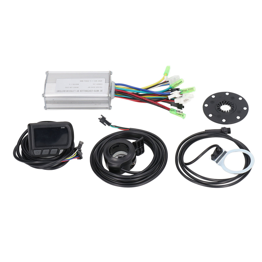 Electric Bike 15A Motor Controller Kit with EN06 Display Thumb Throttle Electric Bike Conversion Kit
