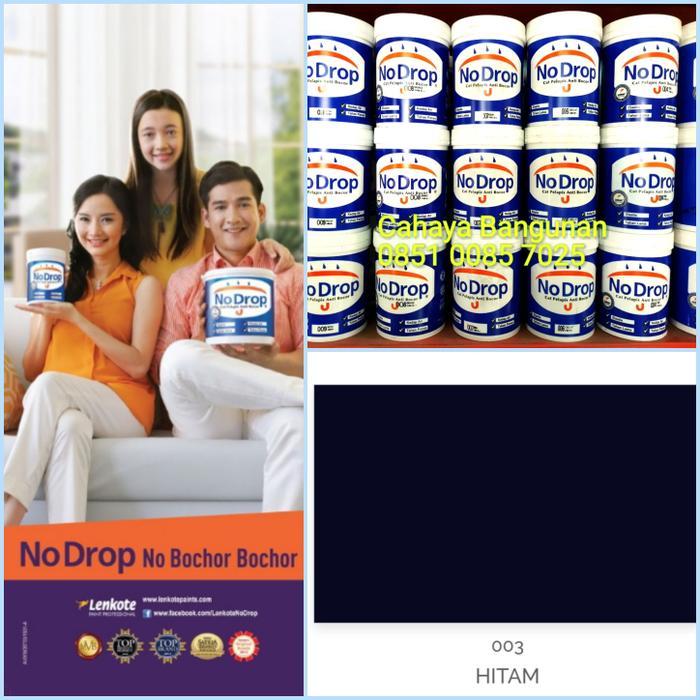 NO DROP HITAM 003 Cat Waterproofing 1 Kg NoDrop Kaleng 1Kg Black - 003 HITAM