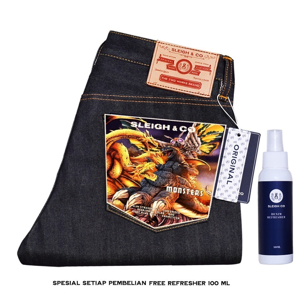 Sleigh & Co - Monsters 16oz Pants Denim Selvedge Accent - Extra Deep Indigo