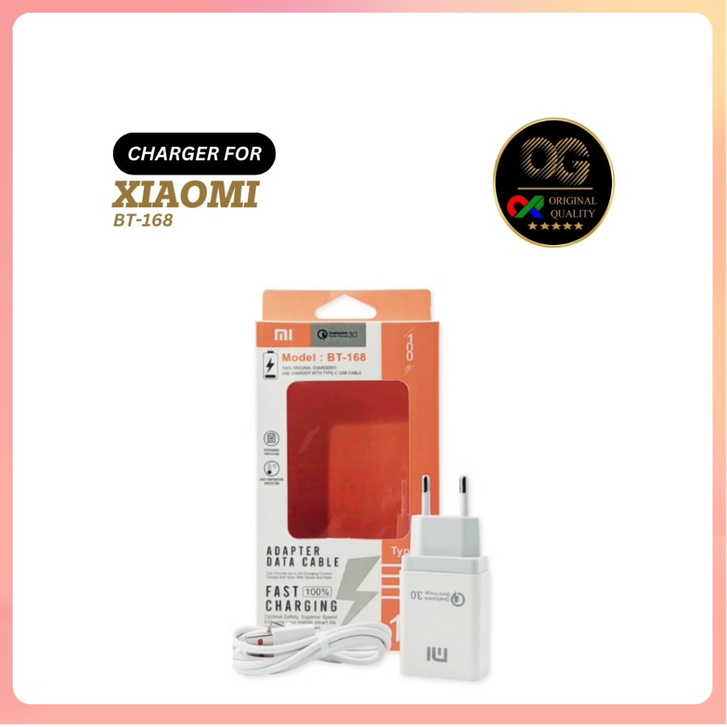 CHARGER MICRO XIAOMI BT-168 FAST CHARGING Charger Original