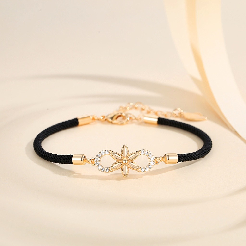 Lanme Jewelry  Gelang Charm Tali Busana Gelang Titanium Wanita Anti Karat Korea Fashion Aksesoris Y9