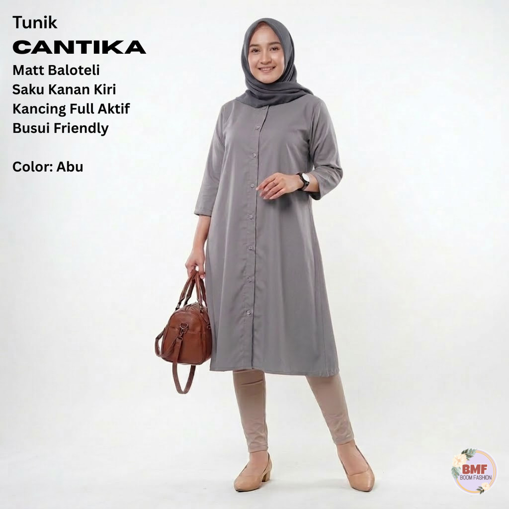 EFO - Tunik Cantika Jumbo L XL XXL 3XL Pakaian Muslim Wanita Tunik Wanita Fashion Muslim Jumbo