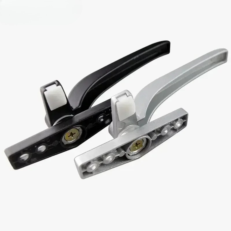 2PCS/PACK Gagang Jendela Tipe 38 50 dari Paduan Aluminium Bentuk Tujuh Gagang Kiri dan Kanan Kunci G