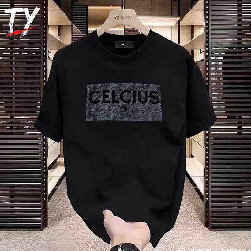 TY Baju Kaos Distro Pria T-shirt Kaos Oversize CELCIUS Kaos Hitam Pria Kaos Atasan Pria Kaos Pendek 