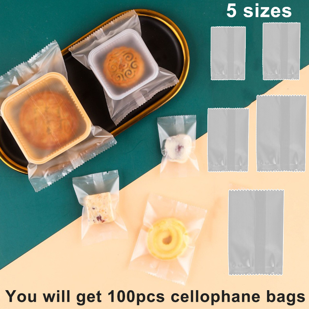 100pcs Tas Plastik Transparan Serbaguna untuk Pernikahan, Ulang Tahun, Kerajinan dan Kue