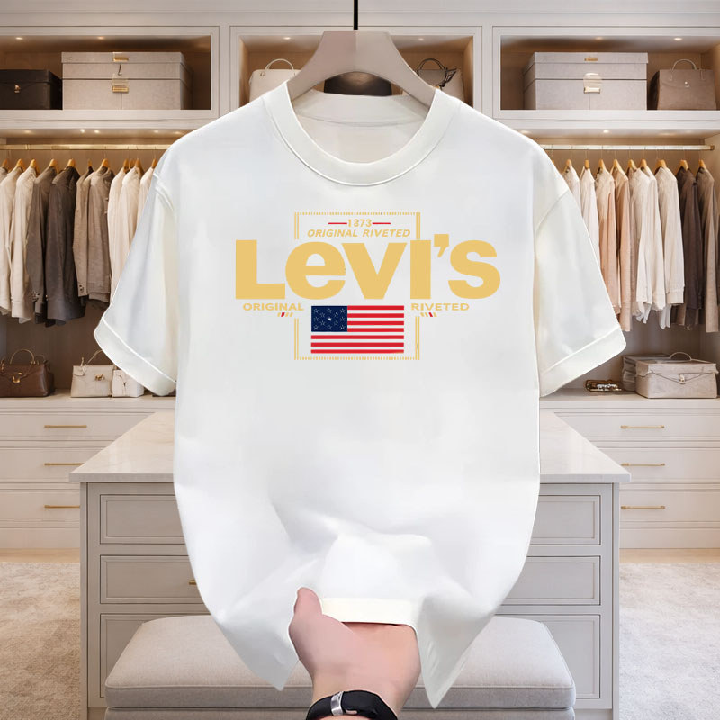 Kaos LEVIS Pria Wanita Cotton Combed 24s Premium Adem Nyaman Dipakai Harian Tidak Termasuk Ongkir