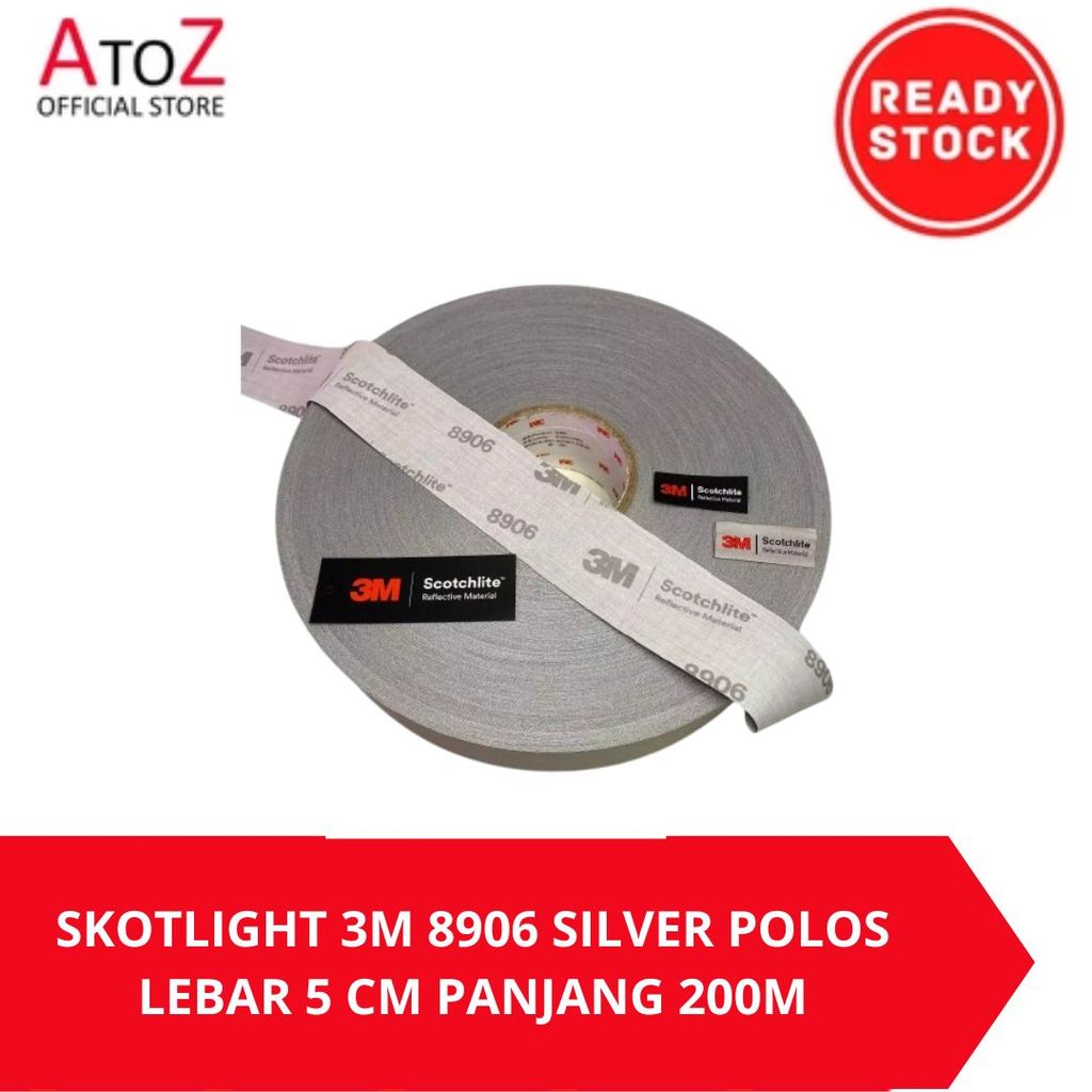 SKOTLIGHT 3M 8906 SILVER POLOS LEBAR 5 CM PANJANG 200M