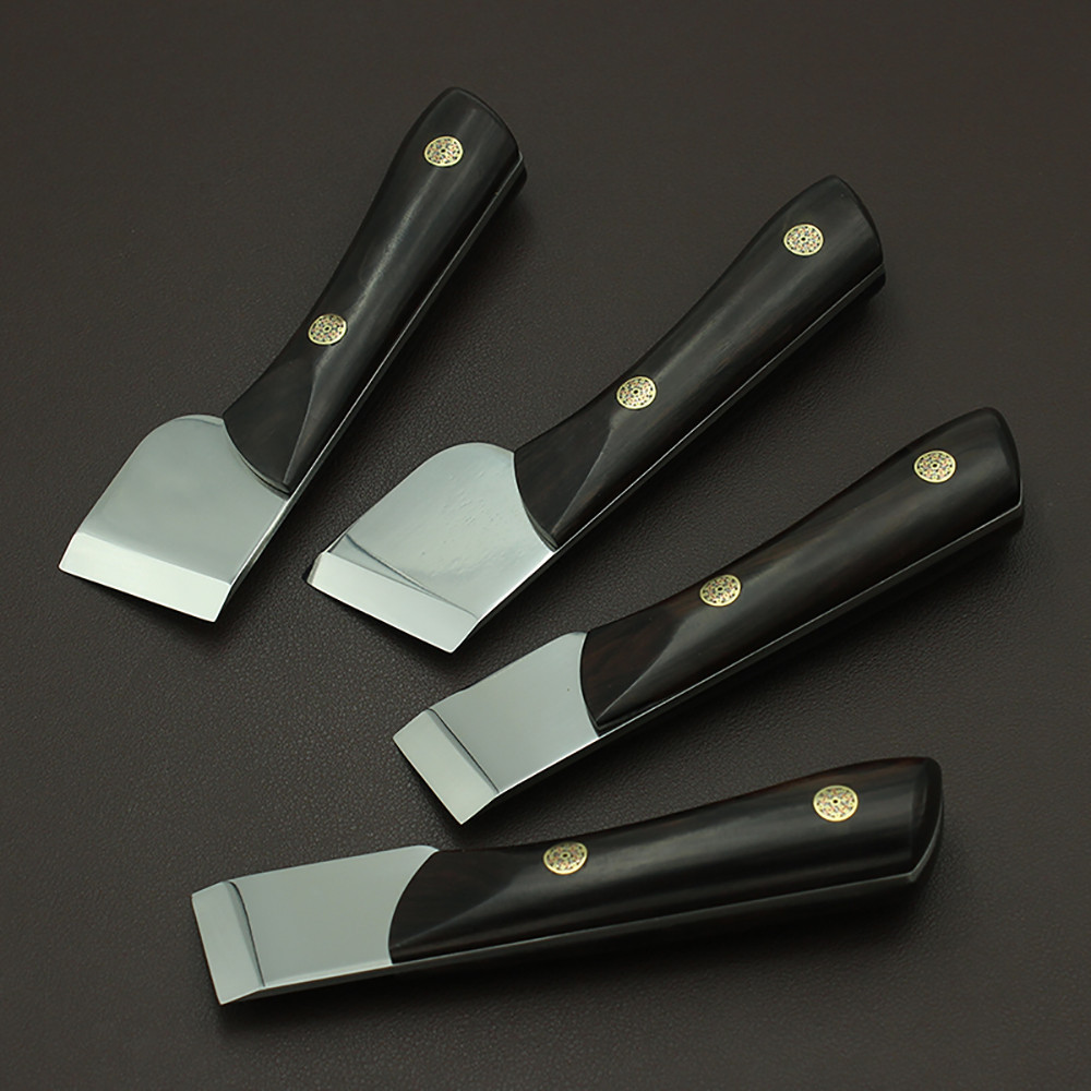 Leather Cutting , M390 Powder Steel Body Ebony Handle, Professional DIY Handmade Leathercraft Tools