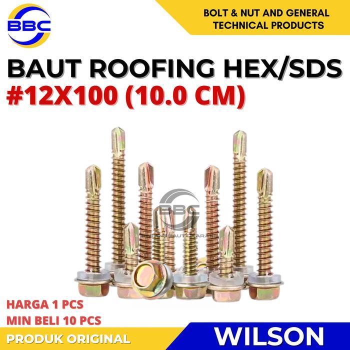 Sekrup Roofing SDS 12X100 Baut Roffing Ligth Steel Baja Ringan HEX SDS