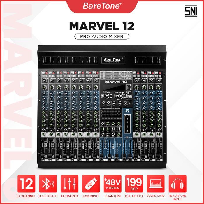 BARETONE AUDIO PROFESSIONAL AUDIO MIXER 12 CHANNEL | MARVEL 12