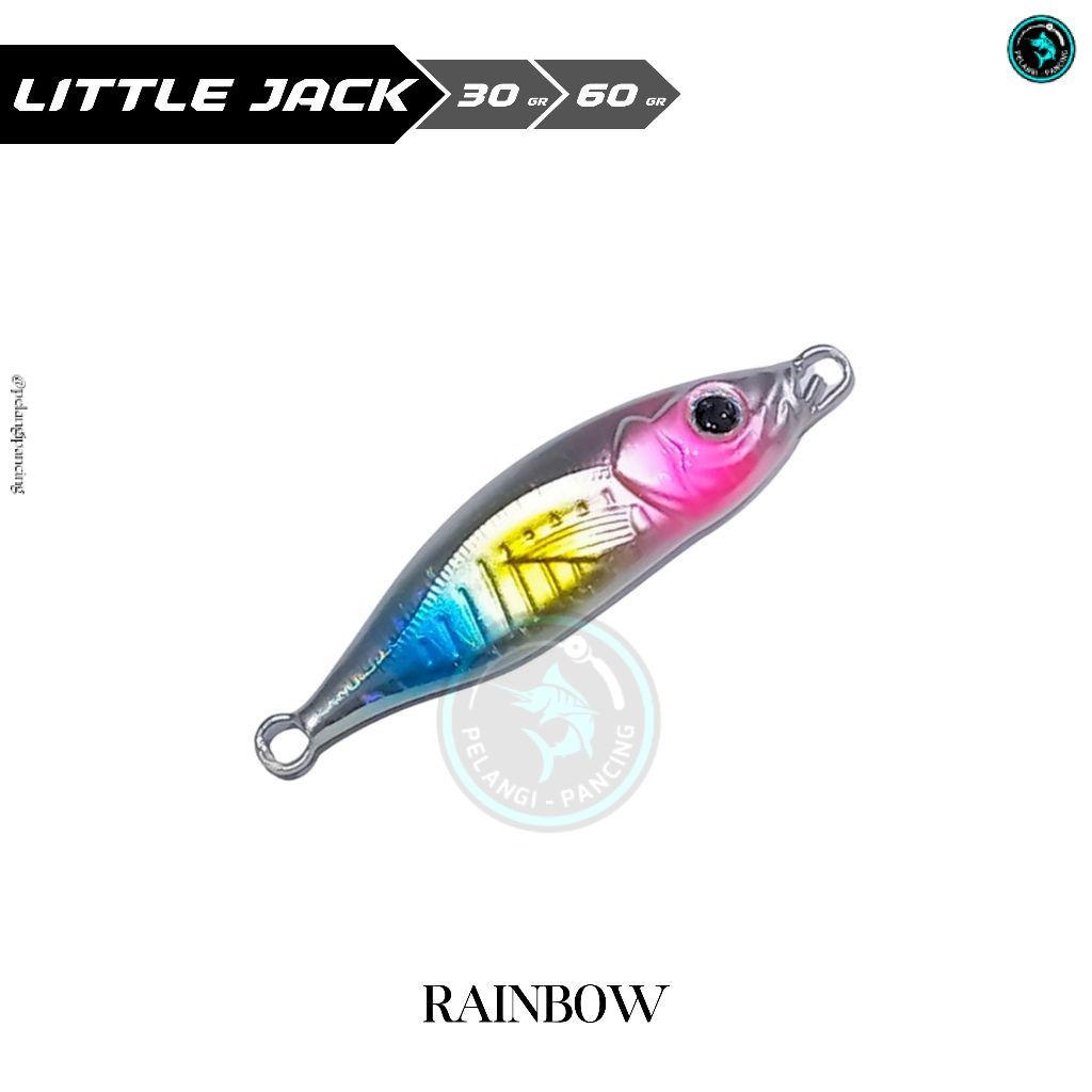 Pelangi Pancing Metal Jig LITTLE JACK 30 60 gram Umpan Pancing Glow In The Dark GID Perut Target Ika