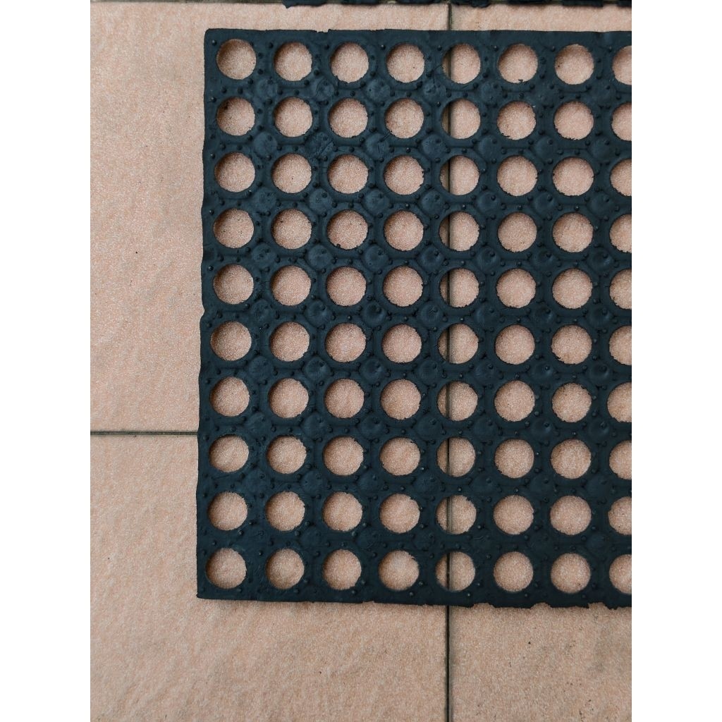 Keset Karet Anti Slip 40x60cm - Hitam Mudah Dibersihkan - Tahan Air - Tahan Minyak BTS