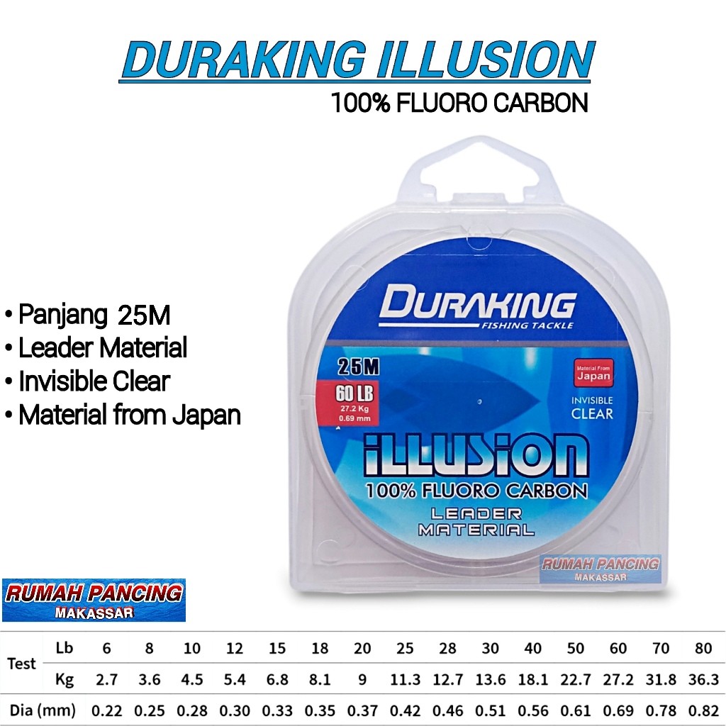 BISA (COD) Senar Leader Pancing Duraking Illusion 25M