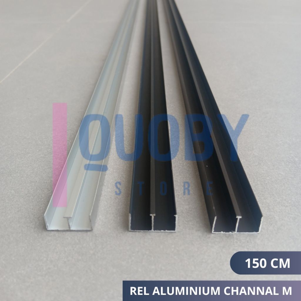 TERLARIS Rel Aluminium M 2 Jalur Pintu Kolong meja Dapur Sliding 150 CM