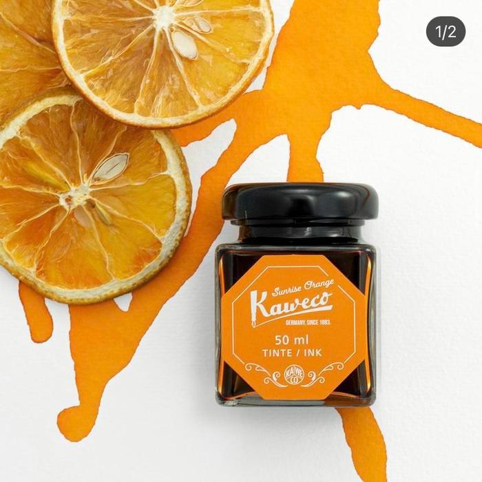 KAWECO Fountain Pen Ink Bottle 50ml / Tinta Pulpen Pena - Sunrise Orange