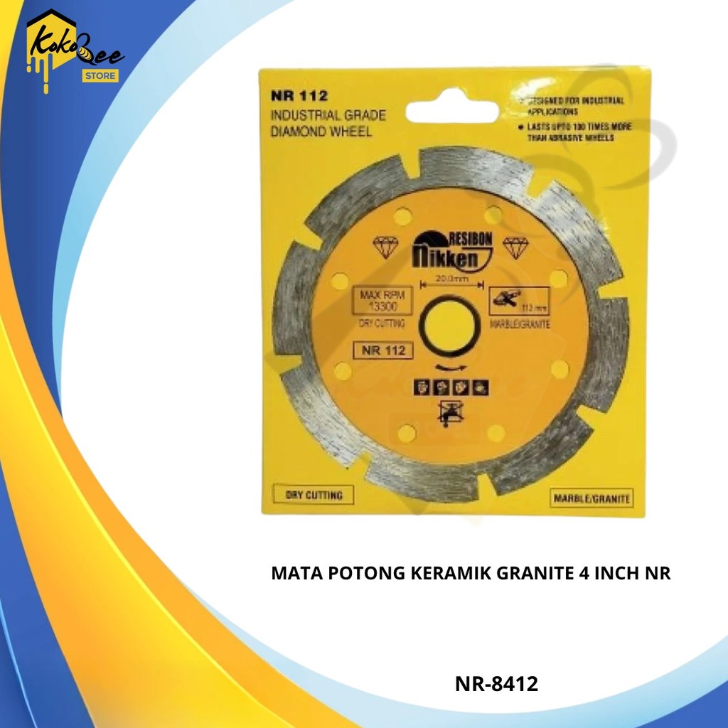 Mata Potong Keramik Granite 4 Inch NR / Diamond Wheel 4" NR Dry 112 NR-8412