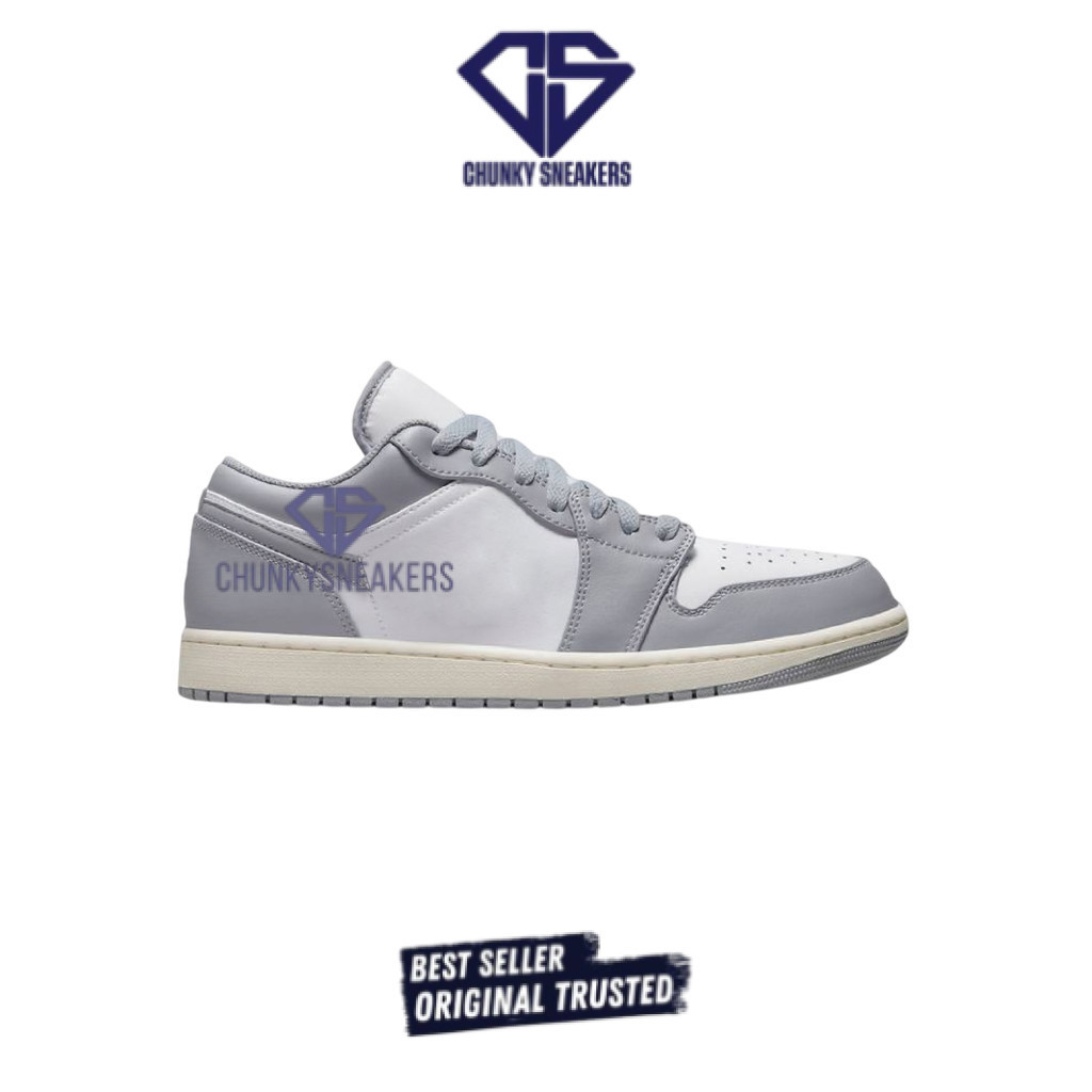 Sepatu Nike Air Jordan 1 Low Vintage Grey 100% Original BNIB