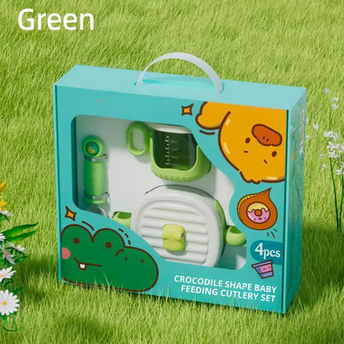 BabyGO Gift Set - Tempat Makan dan Minum Bayi MPASI / Peralatan Makan Bekal Anak dengan Piring Gelas
