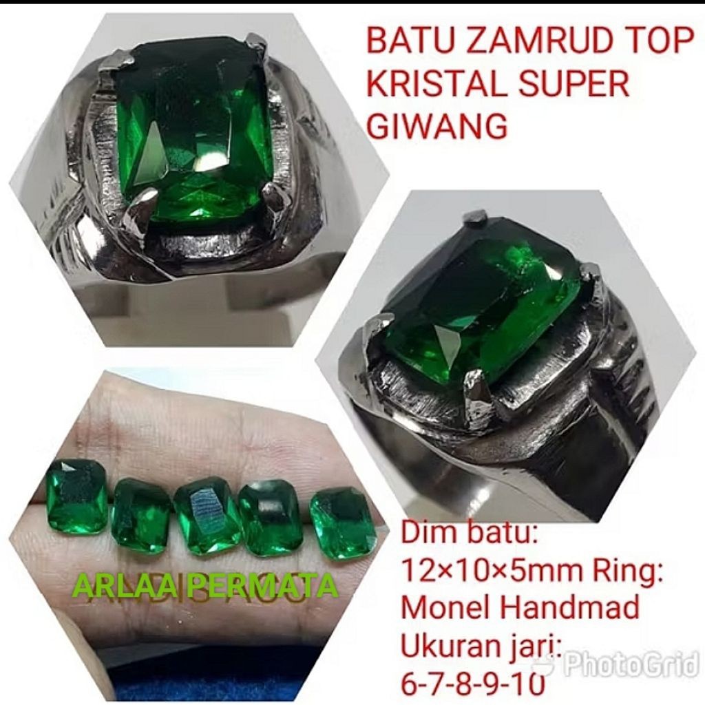 CINCIN BATU ZAMRUD KOTAK CUTTING