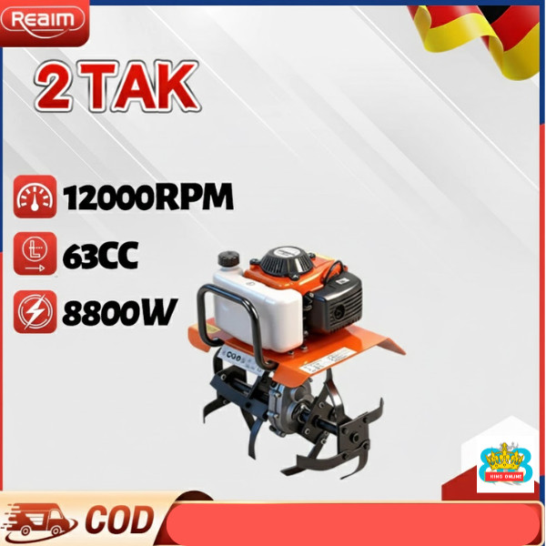 (MESIN SAJA) REAIM Cultivator Mini Tiller Bensin Alat Pengolah Tanah Pembukaan Parit Bensin Mesin Pe