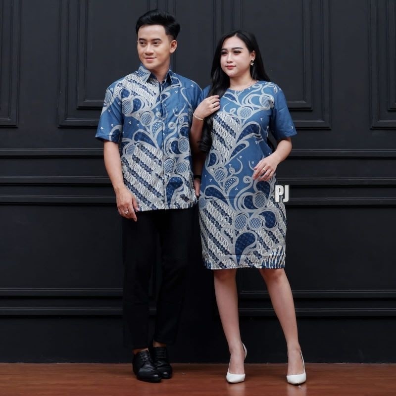 TERLARIS Couple Dress Batik Terbaru Jumbo Motif Modern Batik Pekalongan