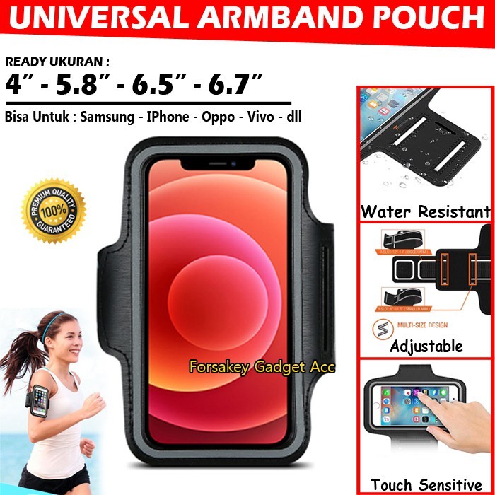 (Urban Style) Universal Armband Arm Band Sport Sarung Case HP Pouch Lari Jogging Olahraga Samsung IP