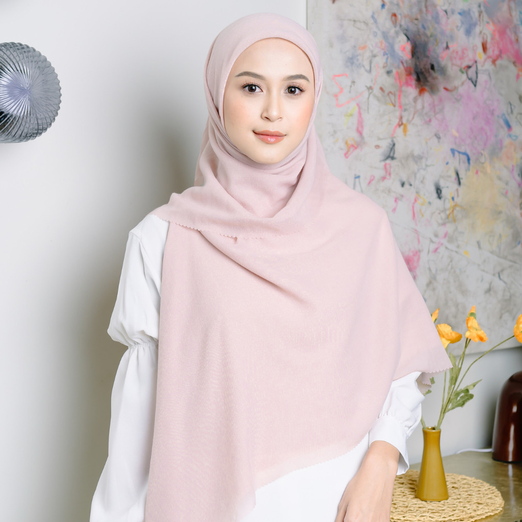 Lozy Hijab - Mima Syari Lasercut (Hijab Segiempat Syari Lasercut Bahan Arabian Voal)