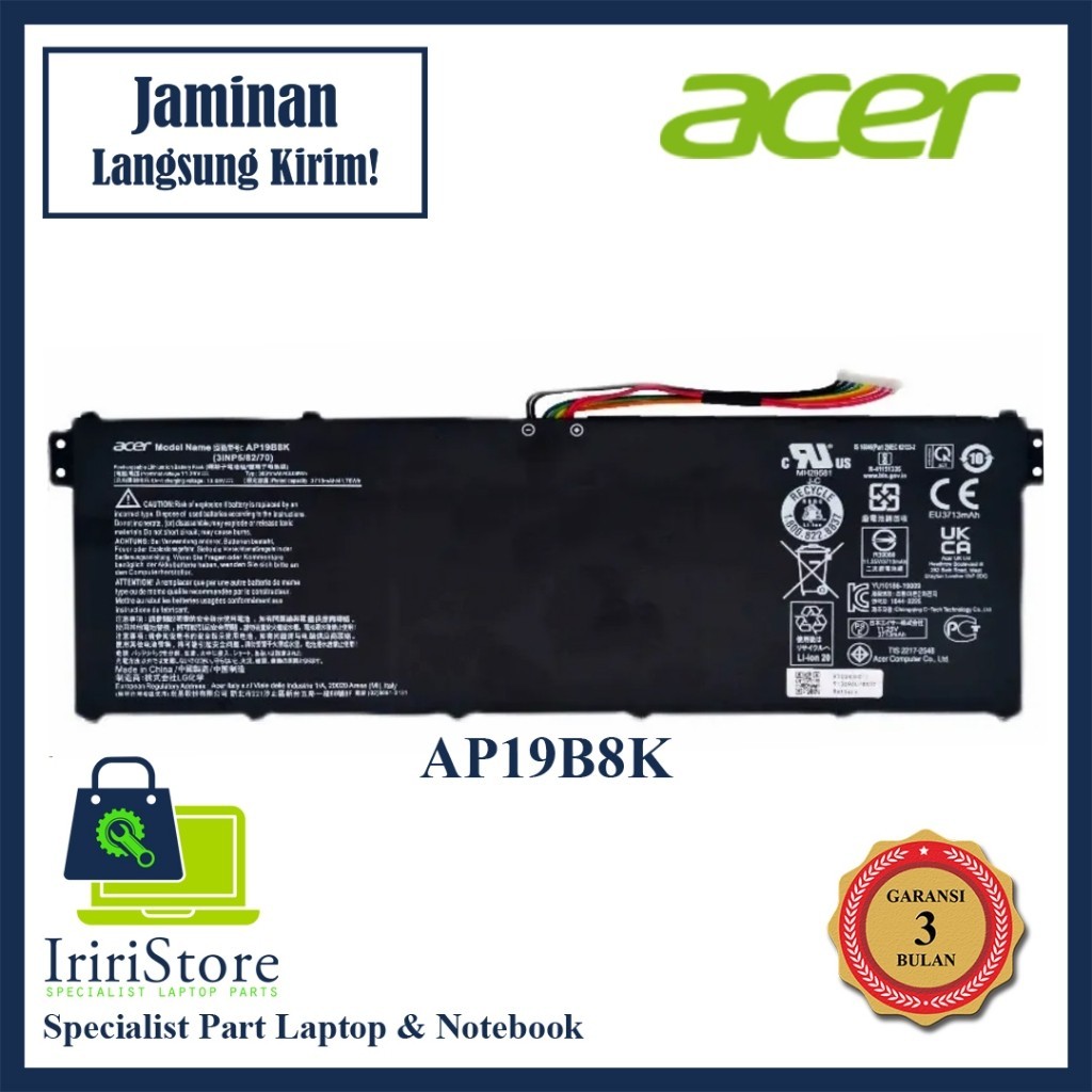 Baterai Acer Aspire A314-22 A315-23 A315-58 A315-59 AP19B8K