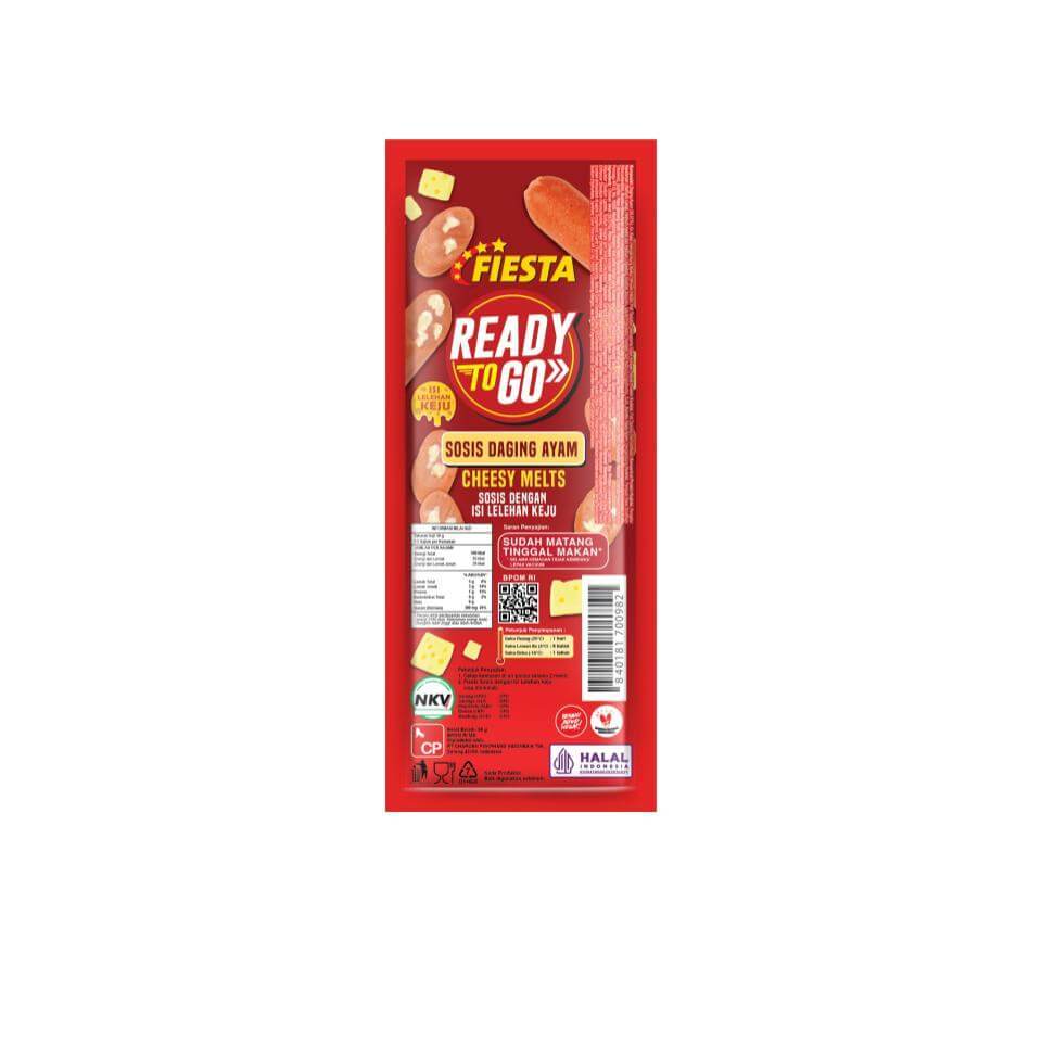 Fiesta Sosis Sapi dan Ayam Cheesy Melts 65 gr