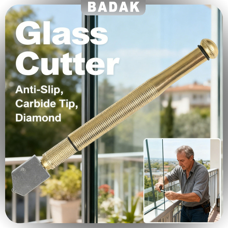 Pisau Pemotong Kaca Manual/Glass Cutter Diamond Cutting Tool 17.5 Cm/kaca Dengan Ketebalan Kaca 2-15
