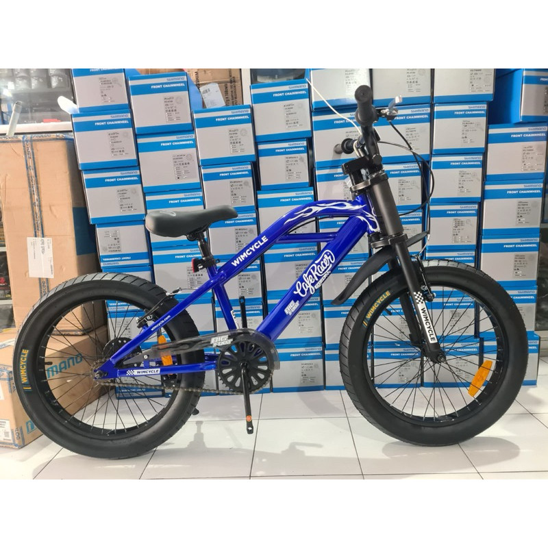 Sepeda Anak Laki / BMX Ukuran 20 inch WIMCYCLE BIG FOOT CAFE RACER / CAFERACER BIGFOOT Ban 3.0