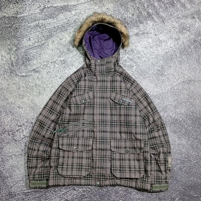 Jaket snowboarding parka KISSMARK jaket musim dingin bulu Hoodie bisa dilepas casual bagus size L