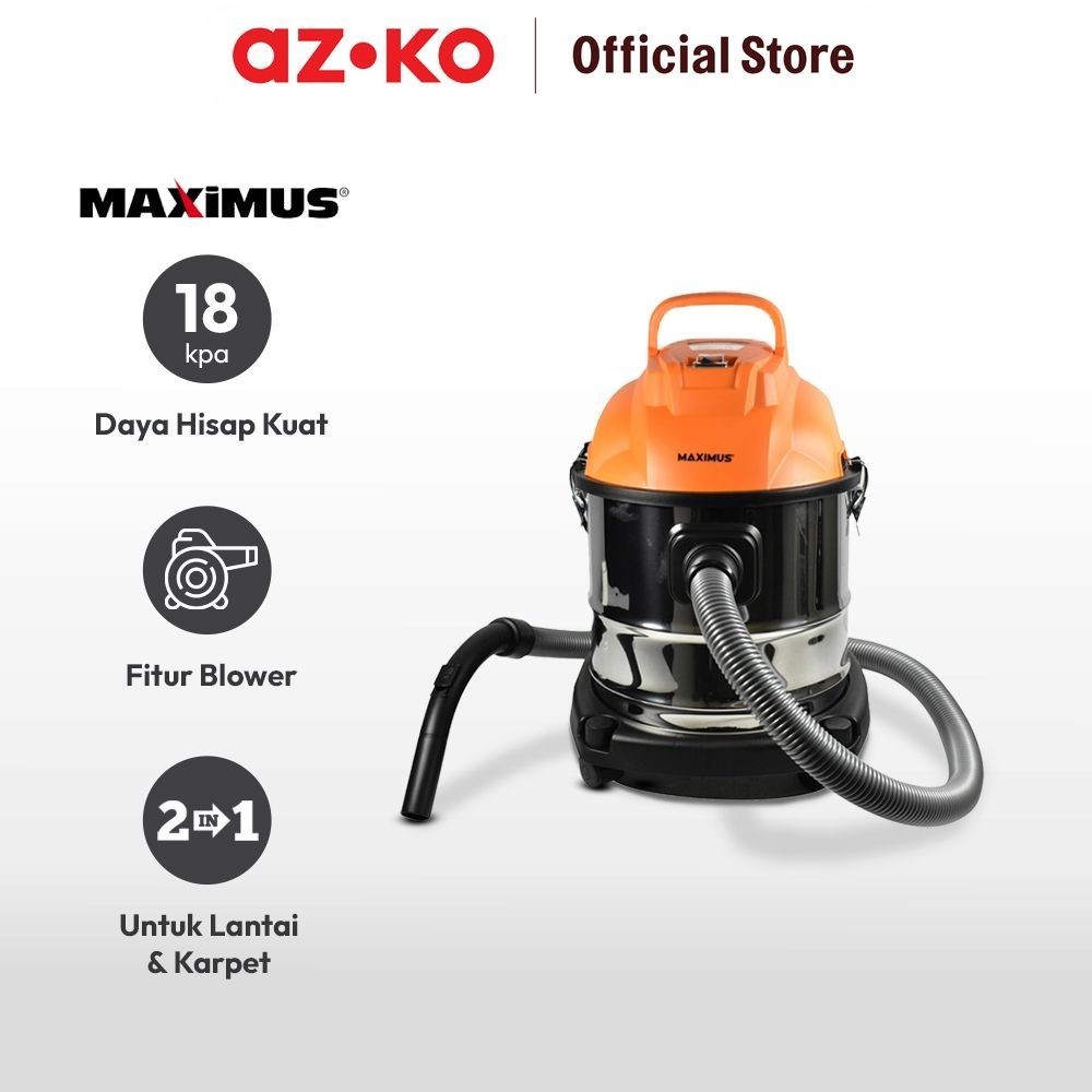 AZKO Maximus 15 ltr Vacuum Cleaner Wet & Dry M15L Alat Pembersih Vakum Cleaning Tool Mesin Vacuum Cl