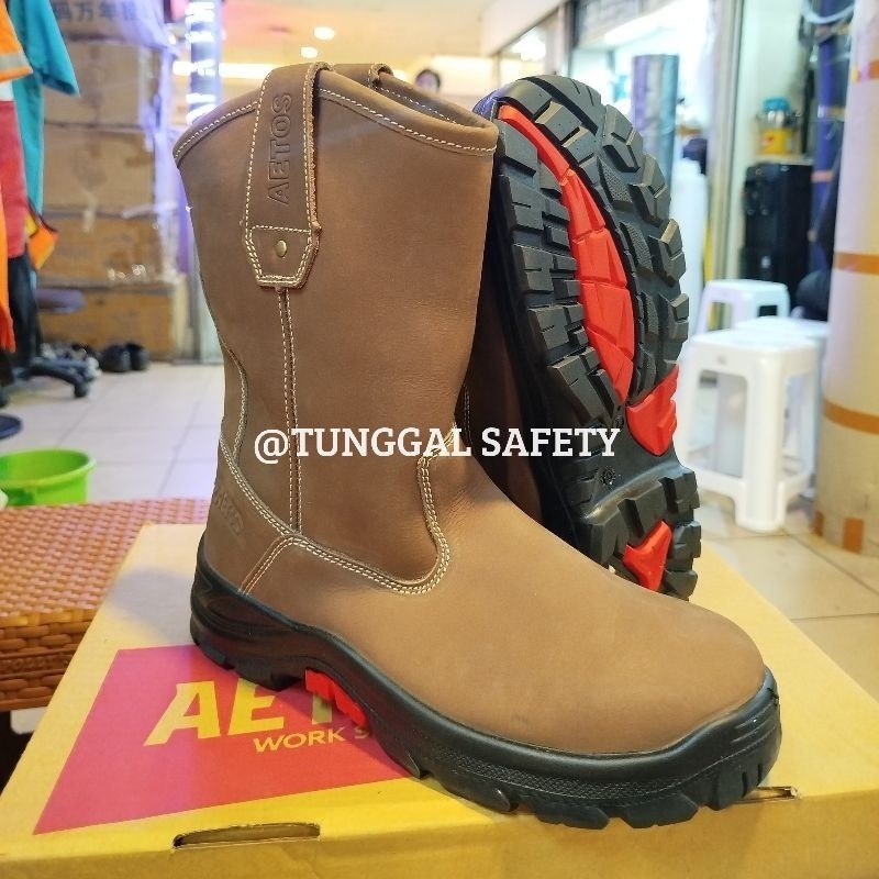 Sepatu safety aetos lithium mocca original / Sepatu safety aetos / Sepatu safety lithium mocca