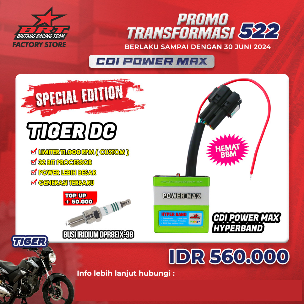 CDI POWER MAX HYPERBAND TIGER DC LIMITER 11.000 - BRT BINTANG RACING TEAM