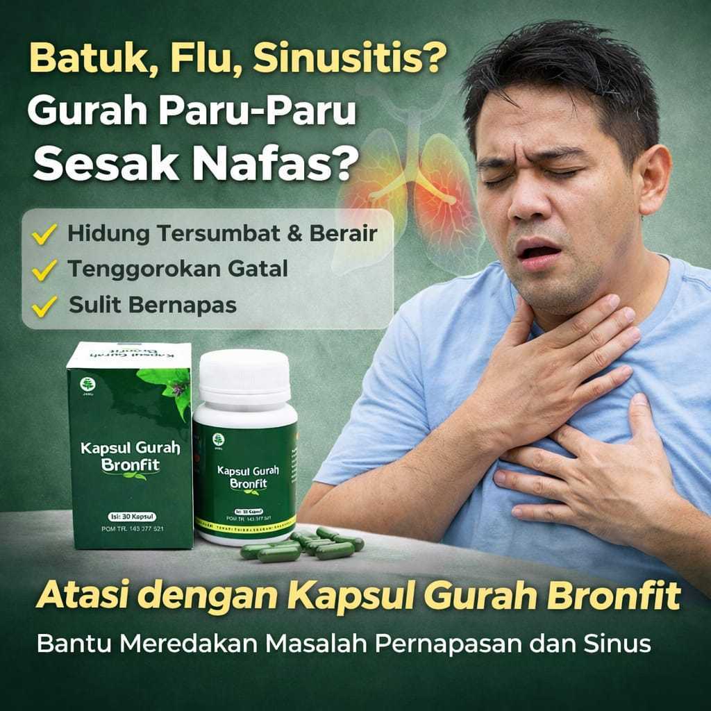 Obat Batuk Flu Sinusitis Gurah Paru Paru Sesak Nafas Bantu Meredakan Masalah Pernapasan dan Sinus JA