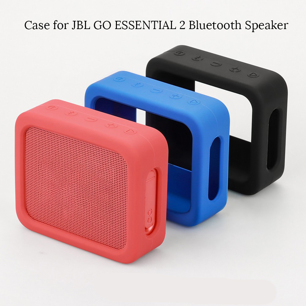 Silicone Case Cover for JBL GO ESSENTIAL 2 Bluetooth Speaker Shockproof Liquid Slim Soft Full-Body P