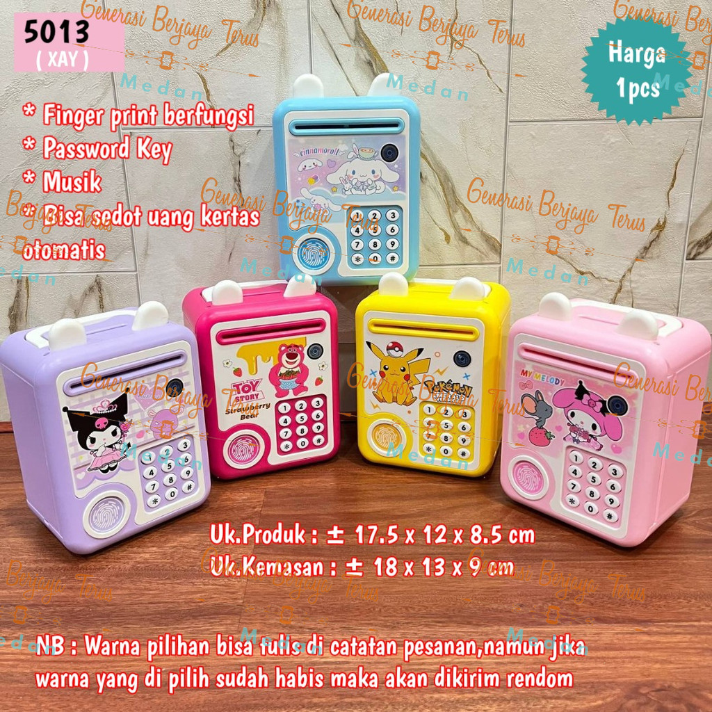 Mainan Celengan ATM Brankas Karakter /ATM Tabungan Uang Anak / Brankas ATM Mainan /  Celengan Anak