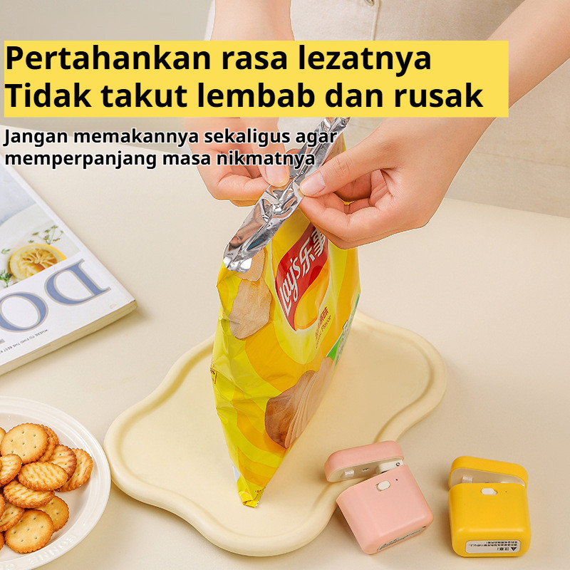 Kedap Udara & Tahan Lama JMYS Mini Sealer Magnetik - Alat Segel Plastik Portabel/Penyegel Makanan/Se