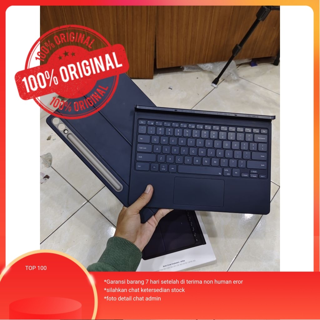 Samsung Book Cover Keyboard Trackpad Original Untuk Tab S10+ & Tab S9+ & Tab S9 FE+