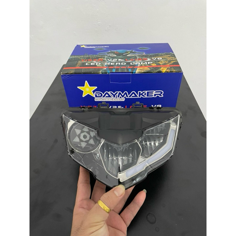 lampu depan mx new 135 v8 2022 mx king 150 rgb daymaker / headlamp y15zr v2 lc135 v8 2022 / refletor