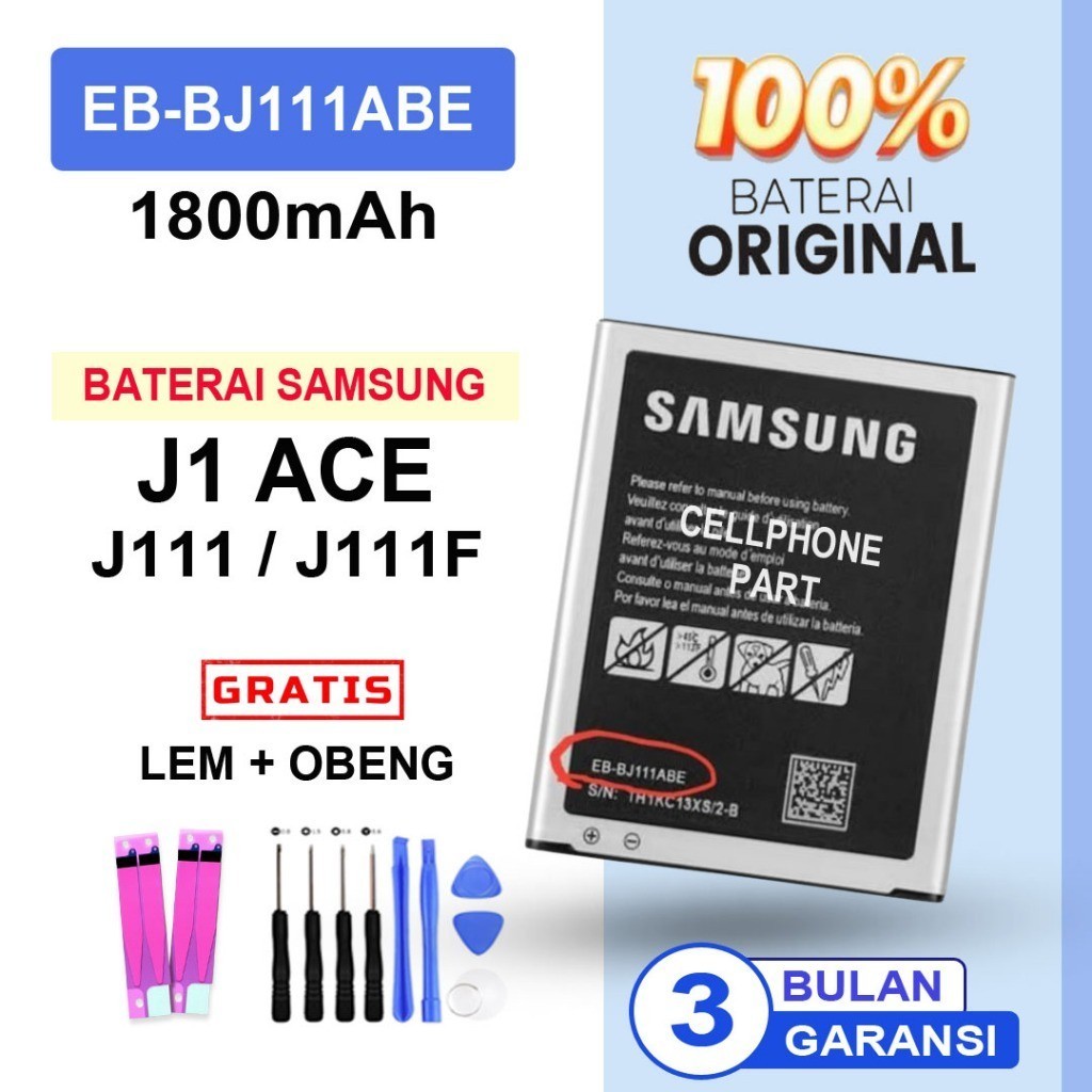 BATERAI BATRE SAMSUNG J1 ACE NEO 2016 / J111 / J111F / EB-BJ111ABE ORIGINAL distributor
