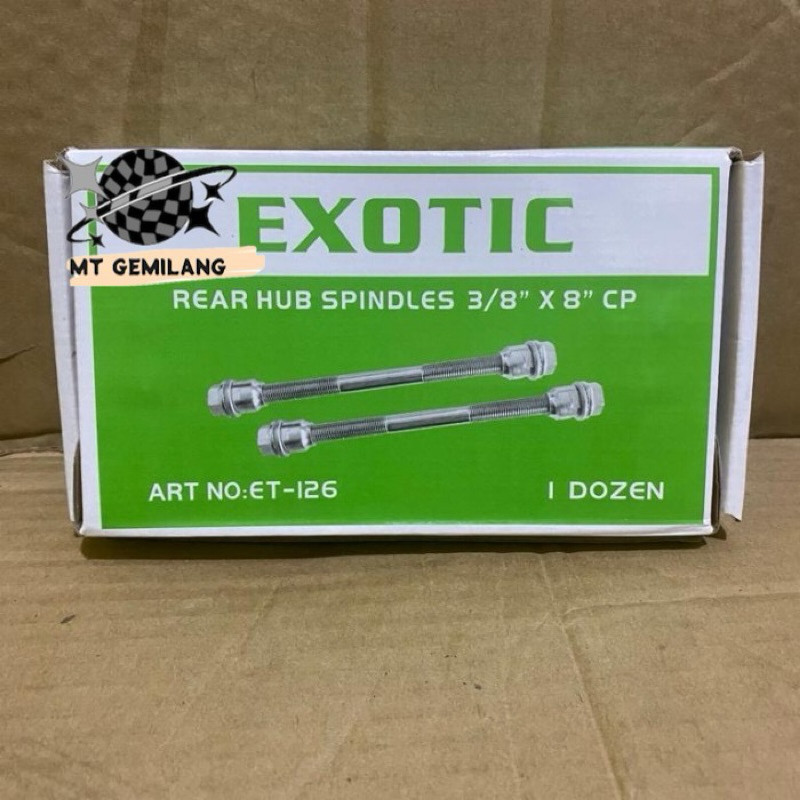 Hub As Roda Belakang Exotic Rear Spindle Sepeda Anak BMX Mini Lipat Fixie MTB 12 16 18 20 26 27.5