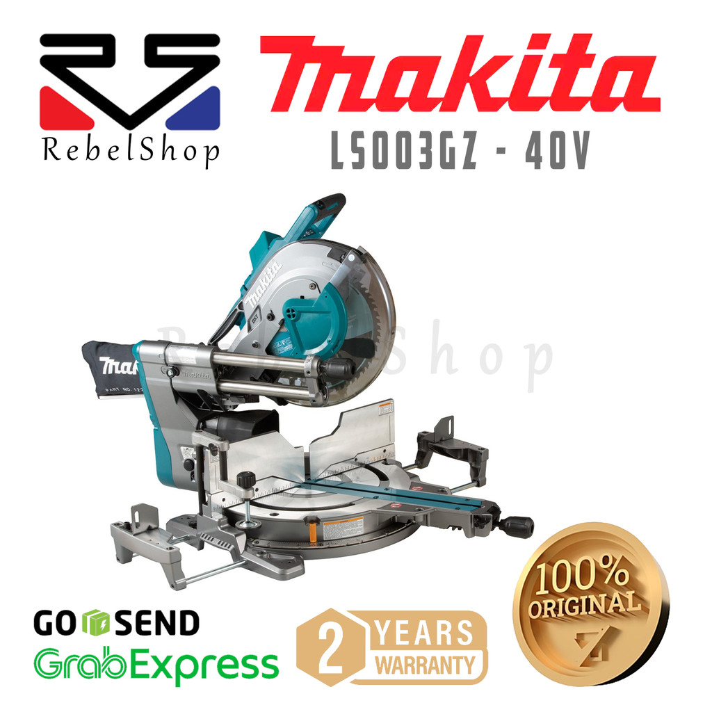 Promo Makita Cordless Baterai Sliding Compound Mitre Saw Mesin Gergaji Potong Sudut Kayu 40V + Unit
