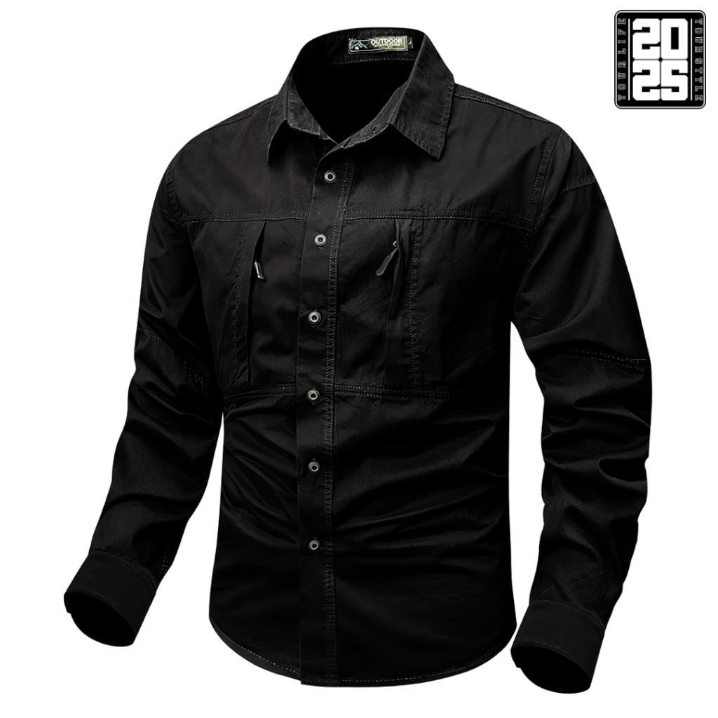 RUES.STORE Kemeja Tactical Lengan Panjang / Kemeja Pria Lengan Panjang / Kemeja Tactical Pria / Keme