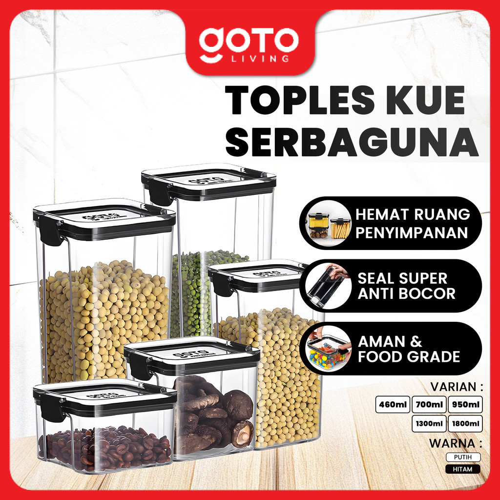 Goto Jubu Food Storage Container Toples Plastik Bening Kotak Makanan