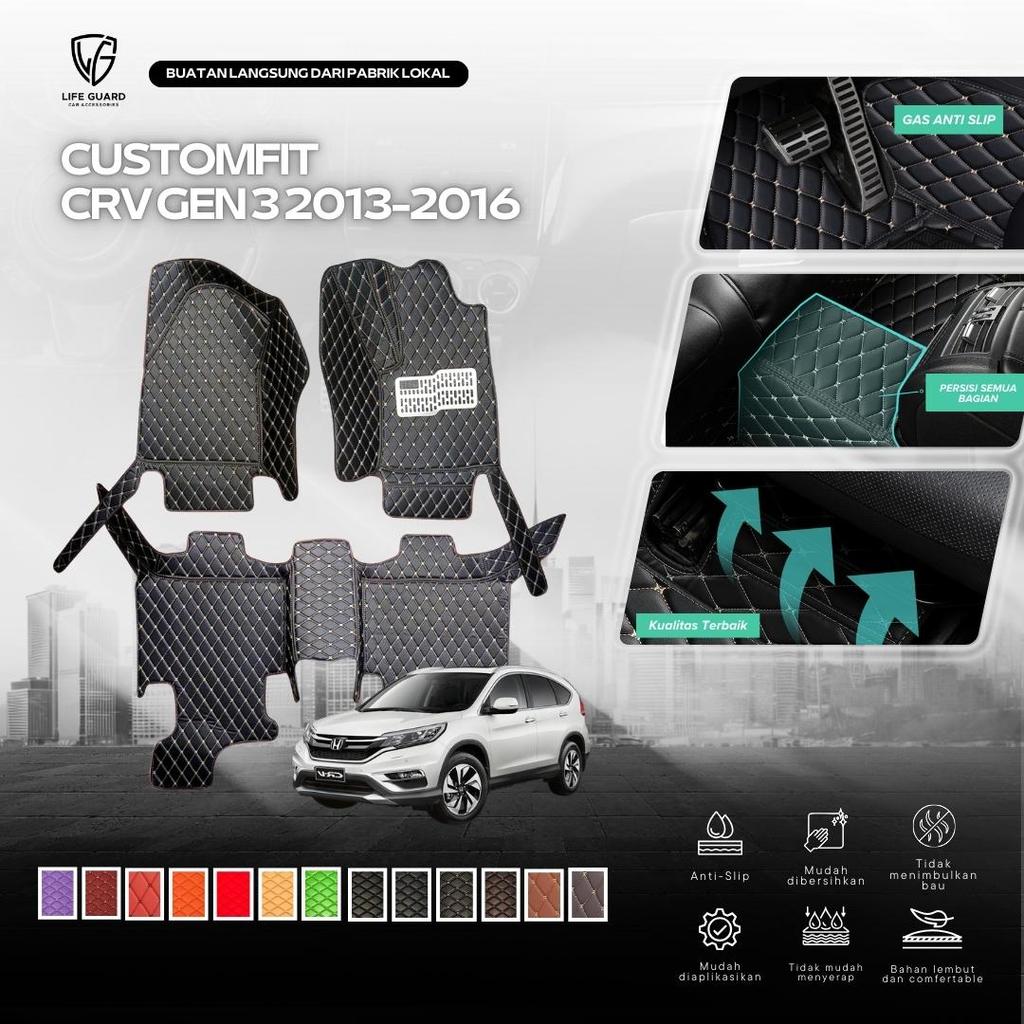 Lifeguard Id Official Aksesoris Interior Mobil Karpet 7D Custom Fullset sampai Bagasi Mobil Honda CR