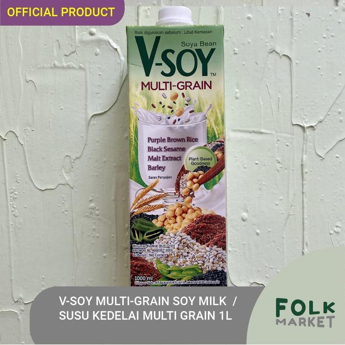 V-SOY Multi-Grain Soy Milk - VSOY / V SOY Susu Kedelai Multi Grain 1L