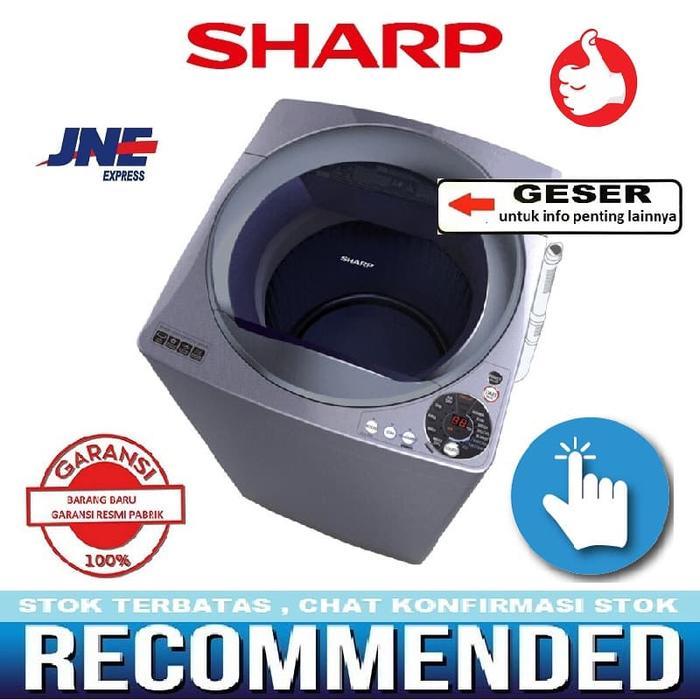SHARP ES-M1008T-SA Megamouth Series Mesin Cuci 10 kg, Silver