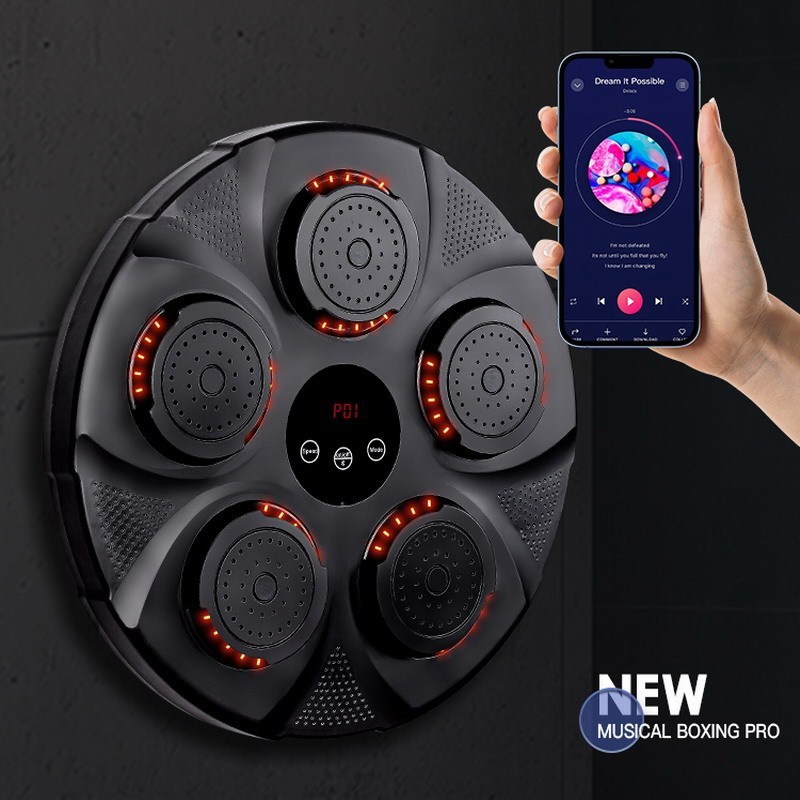 Mesin Musik Tinju Music Boxing Latihan Beladiri Samsak Dinding Koneksi Bluetooth